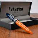 Leonardo Fountain Pen - DolceVita Furore - Blue Orange (Parthenope) - EndlessPens