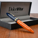 Leonardo Fountain Pen - DolceVita Furore - Blue Orange (Parthenope) - EndlessPens