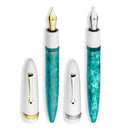 Leonardo Fountain Pen - DolceVita Furore - White Emerald (Smeralda) - EndlessPens