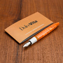 Leonardo Fountain Pen - DolceVita Furore - White Orange (Terra degli Aranci) - EndlessPens