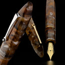 Leonardo Fountain Pen - Furore Redesigned - Acqua Ambrata (14K Gold) - EndlessPens