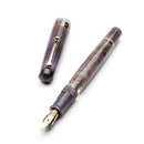 Leonardo Momento Magico Amethyst Fountain Pen (14K Gold) - Rose Gold Variant with Nib Exposed | EndlessPens