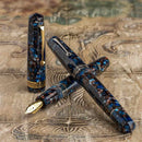 Leonardo Fountain Pen - Momento Magico (14K Gold) - Pietra Salata - New Edition (2022) - Pens on a Marbled Surface