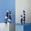 Leonardo Fountain Pen - Momento Magico - Onda Blue (14K Gold) - EndlessPens