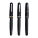 Leonardo Fountain Pen - Momento Magico (Stainless Steel) - Black Glossy - New Edition (2022)
