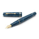 Leonardo Fountain Pen - Momento Zero (14K Gold) - Blue Positano