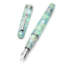 Leonardo Momento Zero 2026 Artica Fountain Pen (Stainless Steel) - Pen with Cap Cover Detached Exposing Nib | EndlessPens