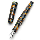 Leonardo Momento Zero Grande 2.0 Crepuscolo Marino Fountain Pen (8mm, Stainless Steel) - Pen and Cap Cover | EndlessPens