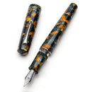 Leonardo Momento Zero Grande 2.0 Crepuscolo Marino Fountain Pen (Stainless Steel) - Fountain Pen with Cap Cover Removed | EndlessPens