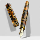 Leonardo Momento Zero Grande 2.0 Sottobosco Fountain Pen (14K Gold) - Pen and Cap Cover Detached | EndlessPens
