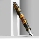 Leonardo Momento Zero Grande 2.0 Sottobosco Fountain Pen (8mm, Stainless Steel) - Pen with Nib Exposed | EndlessPens