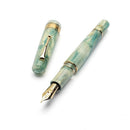 Leonardo Momento Zero Grande 2.0 The Power of Flower 2026 Fountain Pen (8mm, 14K Gold) - Ortensia - Pen with Cap Cover Detached | EndlessPens