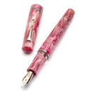 Leonardo Momento Zero Grande 2.0 The Power of Flower Fountain Pen (6mm, Stainless Steel) - Sakura With Nib Exposed | EndlessPens