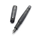 Leonardo Momento Zero Grande Pura Frosted Gray Fountain Pen (6mm, Stainless Steel) - Ruthenium | EndlessPens