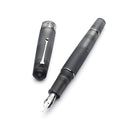 Leonardo Momento Zero Grande Pura Frosted Gray Fountain Pen (6mm, Stainless Steel) - Silver | EndlessPens