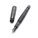 Leonardo Fountain Pen - Momento Zero Grande Pura Frosted - Gray (8mm, Stainless Steel) - EndlessPens