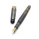 Leonardo Momento Zero Grande Pura Frosted Gray Fountain Pen (8mm, Stainless Steel) - Pen With Detached Cap Cover | EndlessPens
