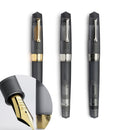 Leonardo Momento Zero Grande Pura Frosted Gray Fountain Pen (8mm, Stainless Steel) - Three Fountain Pens | EndlessPens