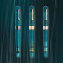Leonardo Momento Zero Grande Pura Frosted Petrol Fountain Pen (6mm, 14K-Gold) - Three Fountain Pens | EndlessPens