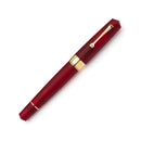 Leonardo Momento Zero Grande Pura Frosted Red Fountain Pen (6mm, Stainless Steel) - Red Fountain Pen on White Background | EndlessPens