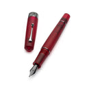 Leonardo Momento Zero Grande Pura Frosted Red Fountain Pen (6mm, Stainless Steel) - Pen With Detached Cap Cover | EndlessPens