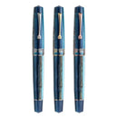 Leonardo Fountain Pen - Momento Zero (Stainless Steel) - Blue Hawaii