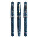 Leonardo Fountain Pen - Momento Zero (Stainless Steel) - Blue Positano