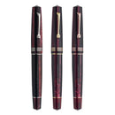 Leonardo Fountain Pen - Momento Zero (Stainless Steel) - Prugna (Prune)