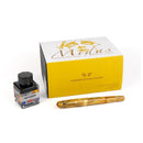 Leonardo × @twenty_sides Momento Zero Grande 2.0 Midas Fountain Pen - Pen and Box Of Pen with Ink Bottle | EndlessPens