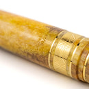 Leonardo × @twenty_sides Momento Zero Grande 2.0 Midas Fountain Pen - Pen Markings Close Up View | EndlessPens