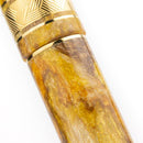 Leonardo × @twenty_sides Momento Zero Midas Fountain Pen - Pen Body Close Up View on White Background | EndlessPens