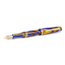 Magna Carta MAG MST Fire & Tide 7th Anniversary Fountain Pen - Pen with Nib Exposed Horizontally On White Background | EndlessPens