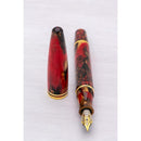 Maiora Ultra Ogiva Golden Rule Fountain Pen (6mm, Stainless Steel) - Pen and Cap Cover Detached | EndlessPens