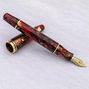 Maiora Ultra Ogiva Golden Rule Fountain Pen (6mm, Stainless Steel) - Pen and Cap Cover Separated | EndlessPens