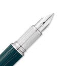 Montblanc StarWalker Polar Green Doué Fountain Pen - Steel Nib Close Up View | EndlessPens