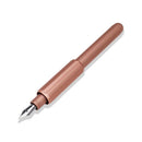 Monteverde Axis Matte Champagne Fountain Pen - Pen Without Cap Cover on White Background | EndlessPens