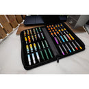 Monteverde Deluxe Collection Vegan Leather Zipper Pen Case (24 Slots) with Pens | EndlessPens