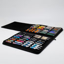 Monteverde Deluxe Collection Vegan Leather Zipper Pen Case (36 Slots) with Pens in White Background | EndlessPens