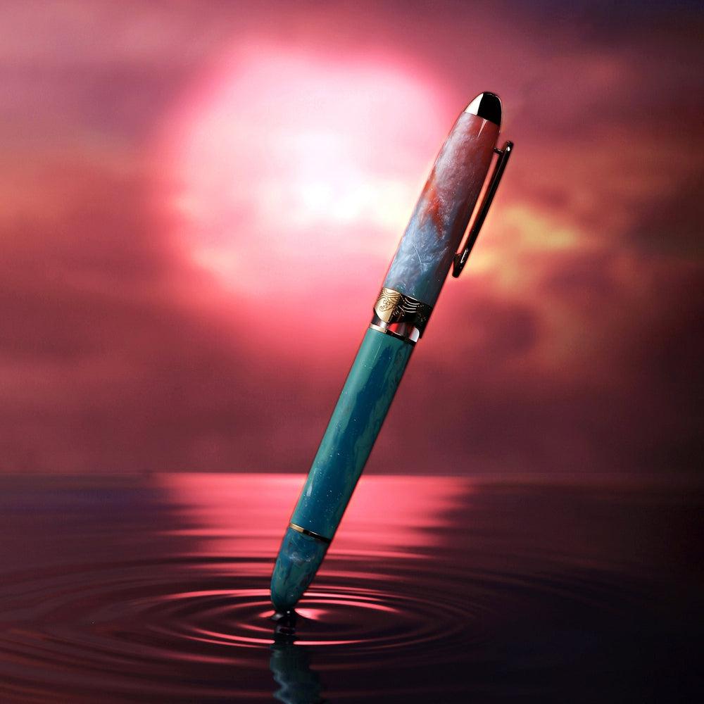 Lush Gothic and Dark Wonders : EndlessPens Celebrates Writers, Part III - Nahvalur (Narwhal) Horizon Dawn Fountain Pen