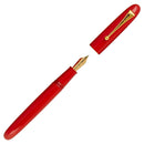 Namiki Yukari Royale Vermillion Urushi Fountain Pen - Cap and Nib