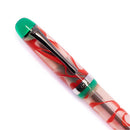 Opus 88 Jazz Under the Mistletoe Fountain Pen - Pen Cap Cover Close Up | EndlessPens