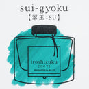 PIlot Iroshizuku Sui-gyoku Emerald Ink Bottle (15ml) with Drawing On Paper | EndlessPens