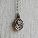 Peg and Awl Shepherd's Purse Botanical Necklace - Pendant Close Up View