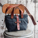 Peg and Awl Mini Waxed Canvas Tote Bag - Coal