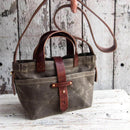 Peg and Awl Mini Waxed Canvas Tote Bag - Truffle