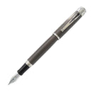 Retro 51 Tornado Black Nickel Platinum Fountain Pen - Without Cap