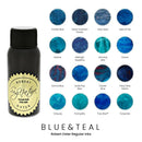 Robert Oster Ink Bottle (50ml) - Regular - Blue & Teal - EndlessPens