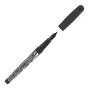 S.T. Dupont Line D Large Carbon Graphite Fountain Pen - Dark Storm - Pen and Cap Cover Detached | EndlessPens