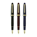 Sailor 1911 Light Gold Trim Fountain Pen - Three Pen Variants On White Background | EndlessPens