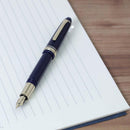 Sailor 1911L Casual Stable Fountain Pen - Muted Blue on Top of Paper | EndlessPens